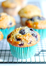 Gluten Vegan Flaxseed Blueberry Muffins - Petite Allergy Treats