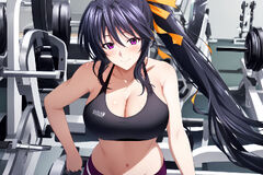 Gym Day With Akeno by AiArtShines on