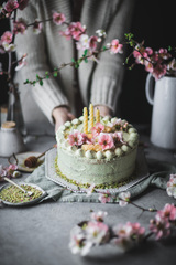 Honey Orange Blossom Cake with Pistachio Buttercream | Adventures ...