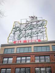 Old Town Portland (Portland Oregon White Stag Sign)