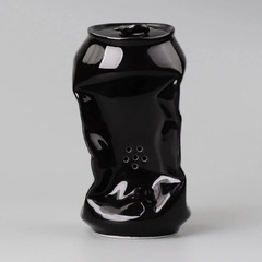 MUXIANG Black Ceramic Tobacco Pipe Cans Pipe Smoking Unique Pipe Gift For Man