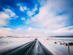 Winter Road Snow Royalty-Free Stock Photo