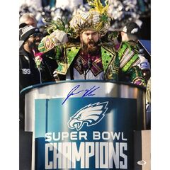 Jason Kelce Signed Philadelphia Eagles Super Bowl Photo JSA Itp (Super Bowl LII)