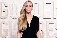 Jennifer Lawrence Wears Plunging Dior Gown at Golden Globes 2024