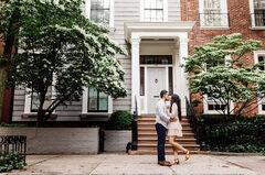 Candid Engagement Photos at Brooklyn Heights Promenade