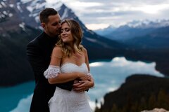 Ashley + Jake | Peyto Lake Elopement | Banff Elopement ...