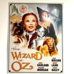 Wizard of Oz Illustrated Tin Sign (TSN1563 Tin Signs Wizard of Oz Sign)