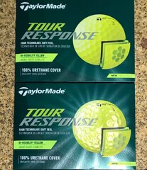 2 DZ Taylor Made Tour Response Neon Green / Yellow GOLF BALLS NEW ...