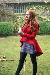 Riverdale Madelaine Petsch (Riverdale Madelaine S3 Petsch Red Wool Frock Coat)