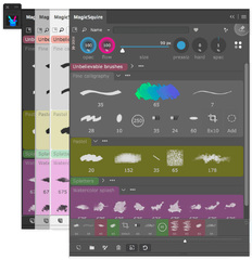 MagicSquire - the brush groups organizing agent for Photoshop CC 2022 CS6 CS5 CS4 (Adobe Photoshop)