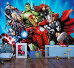 AGdesign Boys Thor Hulk photo Giant Marvel Avengers Iron Man (AG Disney Marvel Avengers Non-Woven 160 cm x 110 cm)