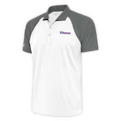 Men's Antigua White/Steel Minnesota Vikings Team Logo Throwback ...