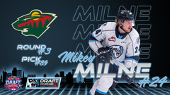 Wild select Milne 89th overal in 2022 NHL Draft - Wenatchee Wild