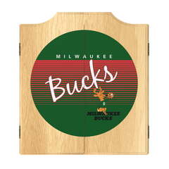 Milwaukee Bucks Hardwood Classics NBA Wood Dart Cabinet (Milwaukee Bucks Hardwood Classics Bar Table with Footrest)