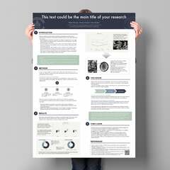 Research template | A0 portrait PowerPoint | dark color ...