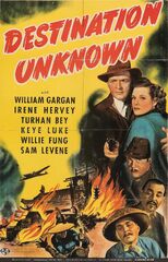 Destination Unknown from Top Right: William Gargan Irene Hervey Keye Luke Turhan Bey Charles Lung Sam Levene 1942 Movie Master (24 x 36) (Destination Unknown)