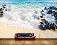 Avikalp MWZ2213 Beach Waves Stones Sand Water Ocean ...