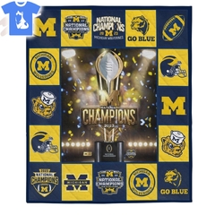 Michigan Team University Wolverines College Football 2023 National Champions Foot Flag (Michigan Wolverines Fanatics Authentic College Football Playoff 2023 National Champions)