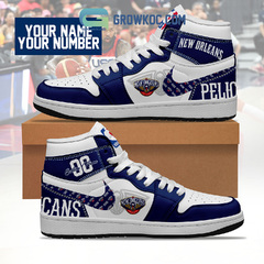 New Orleans Pelicans NBA Personalized Air Jordan 1 Shoes - Growkoc