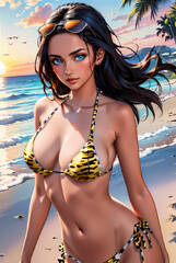 Nico Robin Bikini by Isaris-AI on