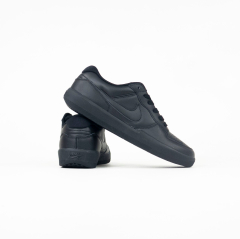 Nike SB Force 58 Premium Leather Shoes - Black / Black / Black ...