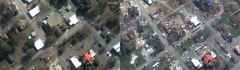 Mississippi town seen in photos before and after tornado