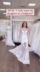 Bride defies mom's wishes with see-through wedding dress