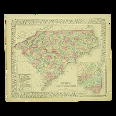 Map of North and South Carolina, 1823 by Henry Tanner (11 x 14) (North and South Carolina)