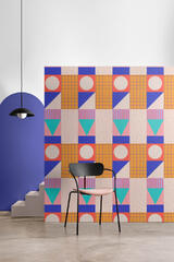 Memphis Colourful Geometric Repeat Pattern