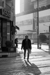 Grayscale Photo of People Walking on the Street · Stock Photo