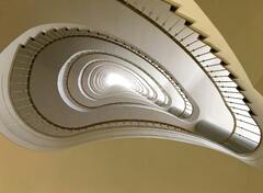 Beige and Brown Spiral Stair · Stock Photo