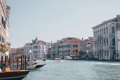 Grand Canal in Venice at Night · Stock Photo