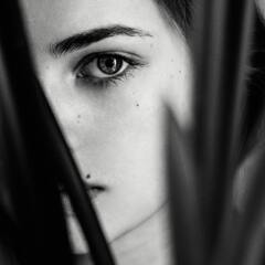 Grayscale Photo of Woman's Face · Stock Photo