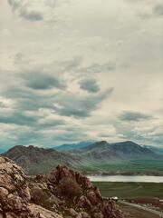 Green Mountains Under White Clouds · Stock Photo