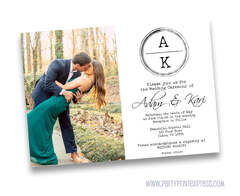 Elegant Photo Wedding Invitations Classy Simple Typewriter Monogram Wedding Invites Couples Phot