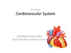 PPT - Physiology Cardiovascular System PowerPoint Presentation ...