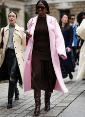 Pink Wool Blend Coat