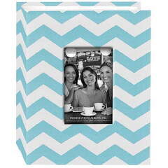 Pioneer Photo Albums Cloth Album with Frame (Chevron, Aqua ...