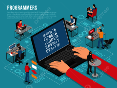 Computer Programmers Work Isometric Conceptual Composition ...