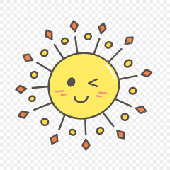 Wink Eyes PNG Transparent, Cute Cartoon Sun With Winking Eyes ...
