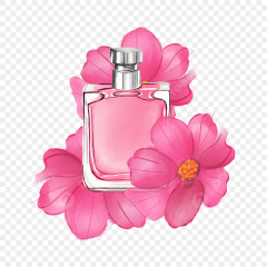 Pink perfume bottle