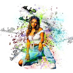 Paint Splash Effect Photoshop Action - MasterBundles