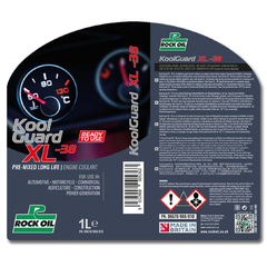 Rock Oil kool Guard XL 38 kool XL Longlife Dauerkühlflüssigkeit clear red (Rock Oil Kool Guard XL Motorcycle Coolant Antize Pre Mixed Long Life 1L)