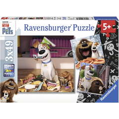 Ravensburger Secret Life of Pets Set of 3 Puzzles in a Box 9413 (Ravensburger The Secret Life of Pets)