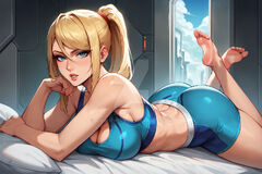 Samus relaxing by AIbrothers on