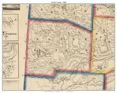 South Canaan Township, Pennsylvania 1860 Old Town Map Custom ...