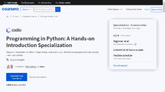 Coursera - Programming in Python: A Hands-on Introduction Specialization