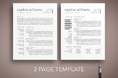 3 Page Resume CV Template Word Pages – MasterBundles