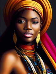 Woman, African, Portrait. Royalty-Free Stock Illustration ...