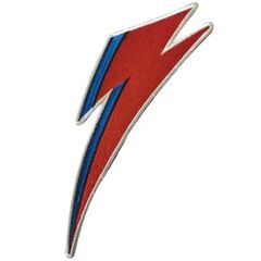 David Bowie Skull Lightning Bolt Patch Iron On Applique Ziggy Stardust (David Bowie Aladdin Sane Bolt)